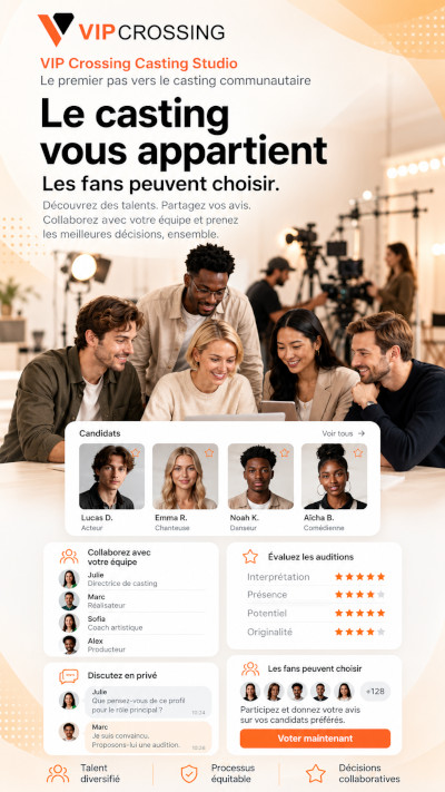 VIP Crossing Casting Studio — Le casting vous appartient, les fans peuvent choisir