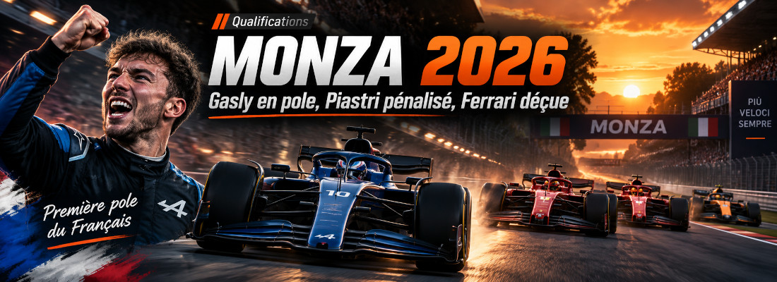 Monza 2026 : Gasly en pole, Piastri pénalisé et Ferrari déçue malgré ses nouveautés