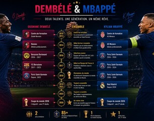 Dembélé et Mbappé : l'amitié forgée