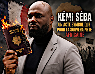 Kémi Séba brûle son passeport français
